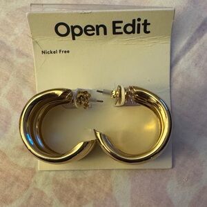 Open Edit Gold Hoop Earrings